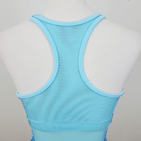 Nike Dri Fit Striped Mesh Back Athletic Crop Tank - Picture 8 of 13